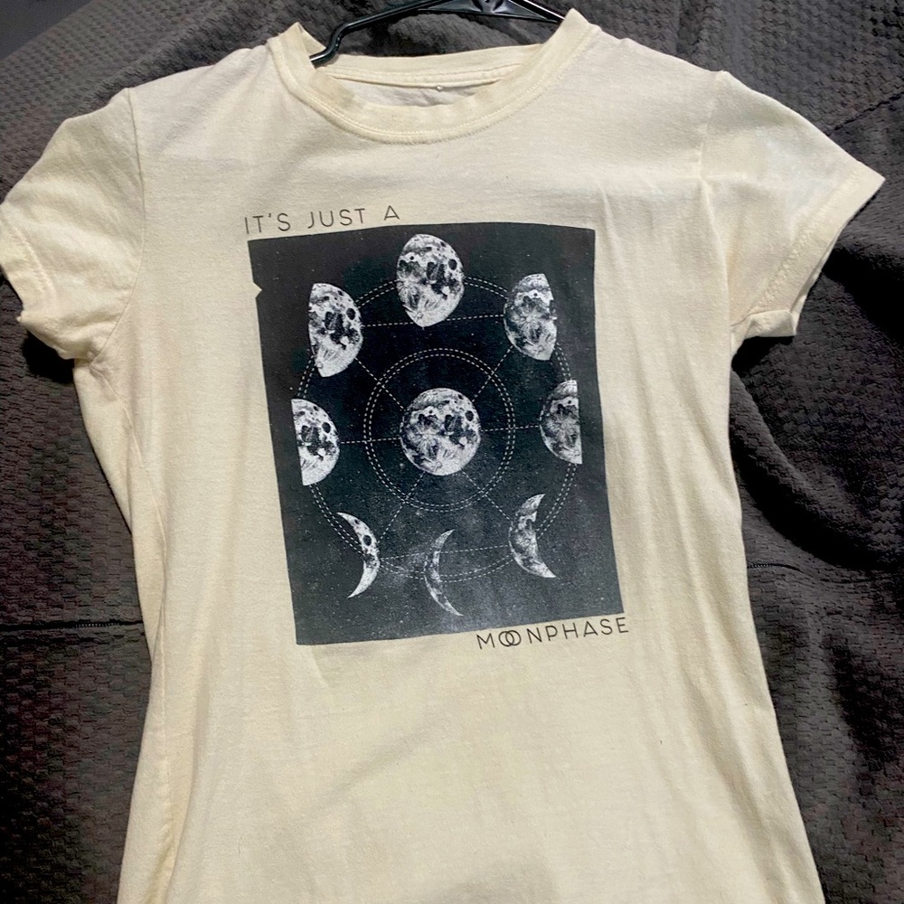 Phases of the moon tee shirt small women shirt